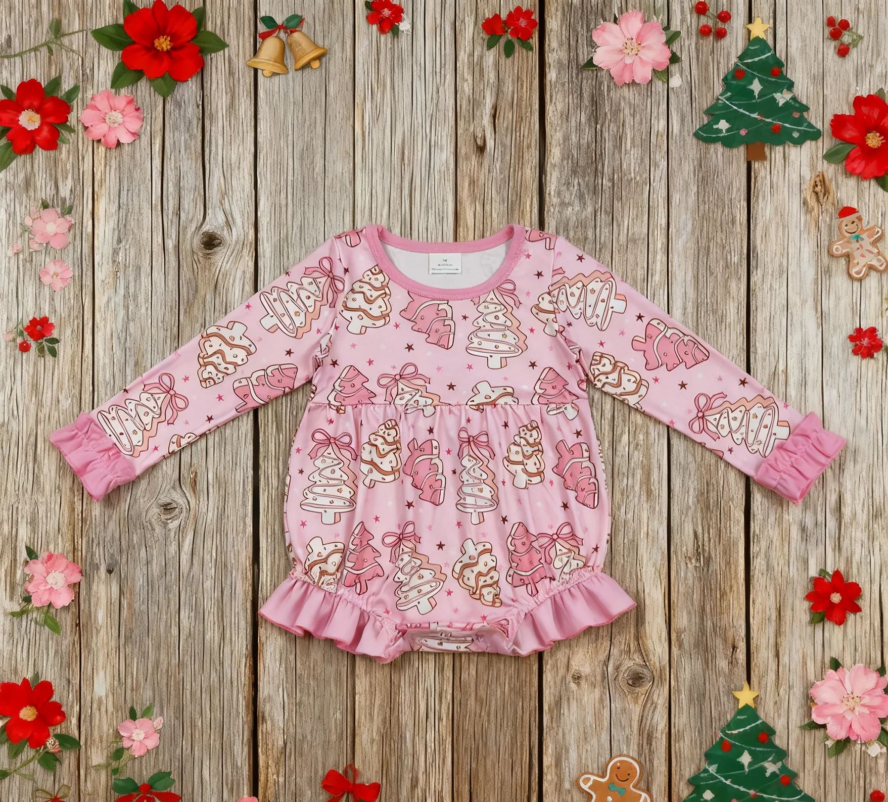 

Z917-08 LR2301 Baby Girls Bubbles Infant Jumpsuit Kids One-piece Newborn Romper Toddler Christmas Clothes