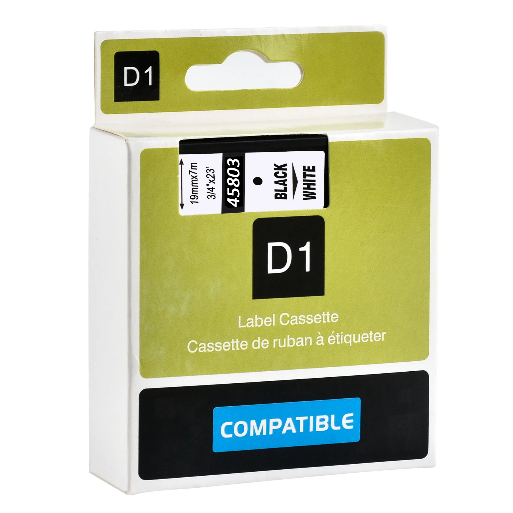 EQUITPER 19mm*7m  Compatible Dymo Labelmanager multicolor Dymo Maker 45808 Label Tape Cartridges for DYMO LM160 LM280