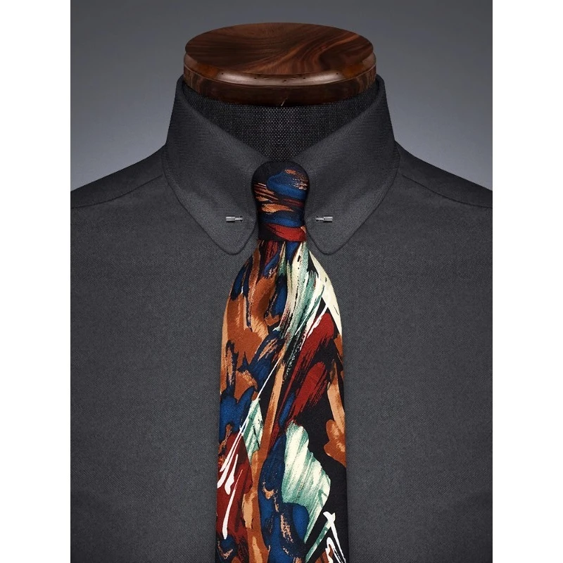 

Retro Tie Pattern Men's Dress Business Casual Real Silk Gift Box