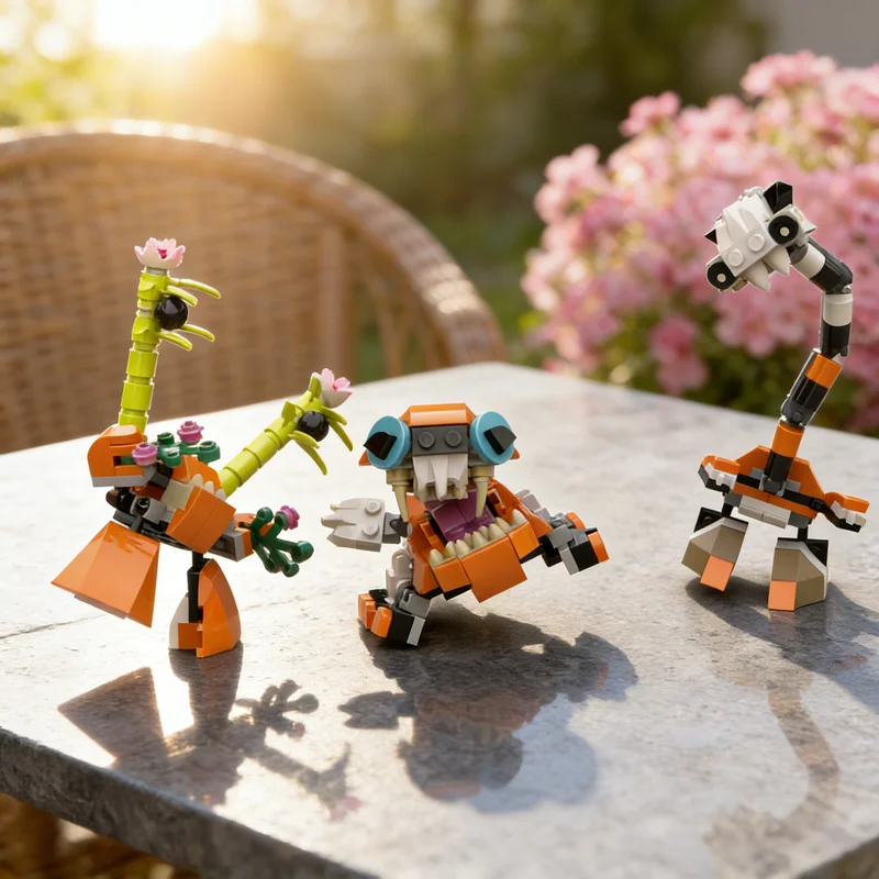 

248pcs MOC Mixabeasts Mixels Model Building Blocks Creative DIY Gift Display Decor Assemble Premium Adult Kids Desk Home Toy