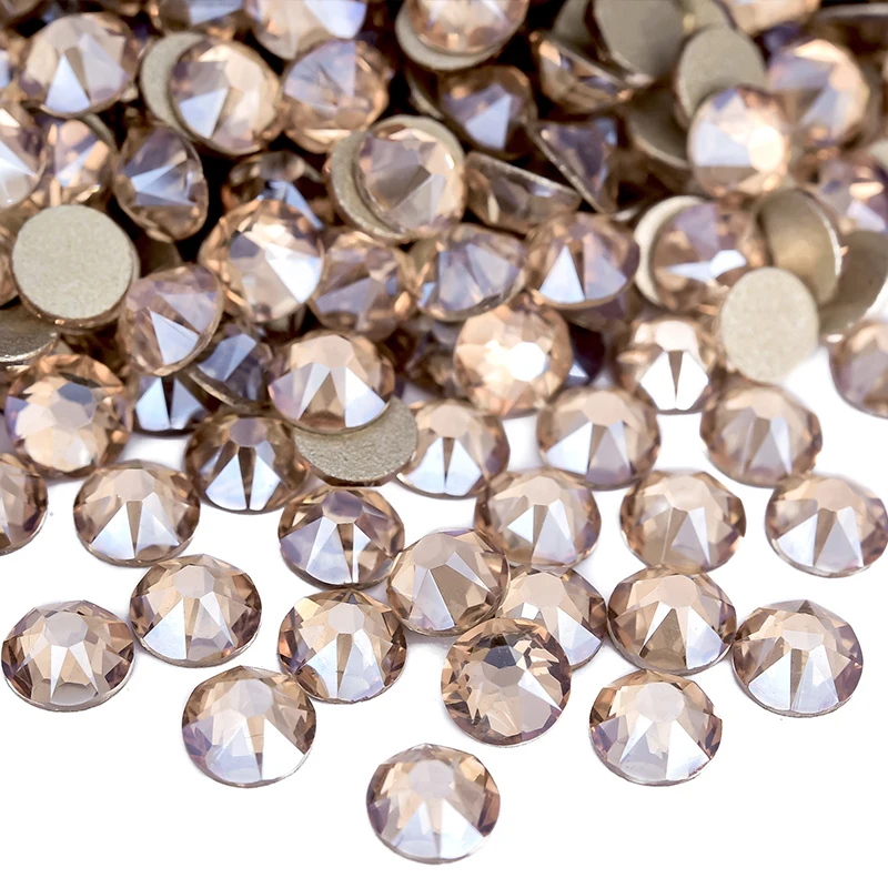 Billow Top 2088 Glitzer, nicht Hotfix-Strasssteine, Topas-Edelsteine, Kristall SS16-SS30, goldfarbene Flatback-Kleber für DIY-Nagelkunst-Dekorationen – Detail 9