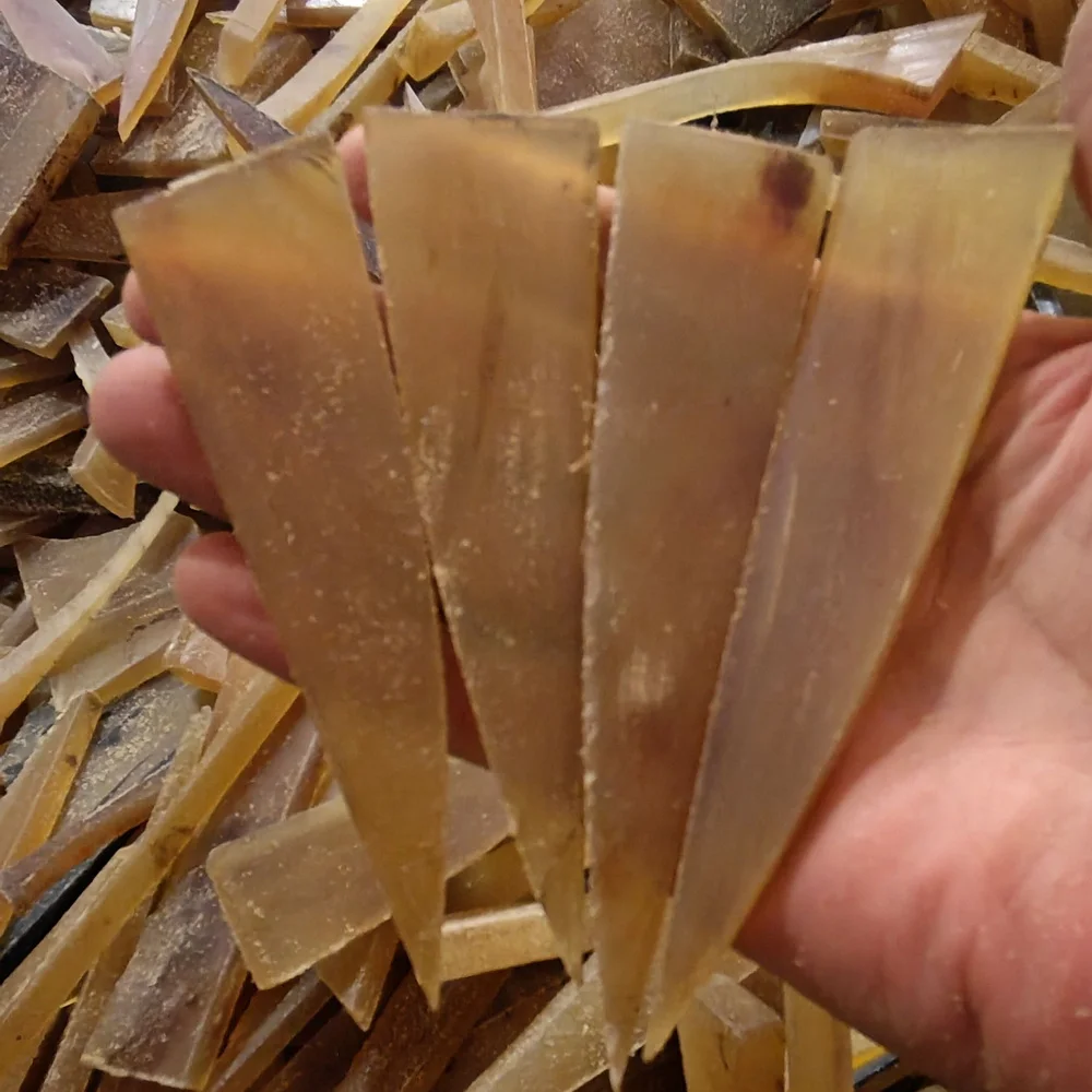 White Yak  Horn Buffalo Horn Board Material Comb Mirror Frame Patch Carving Glasses Blanks Plate Scales Knife Handle Material