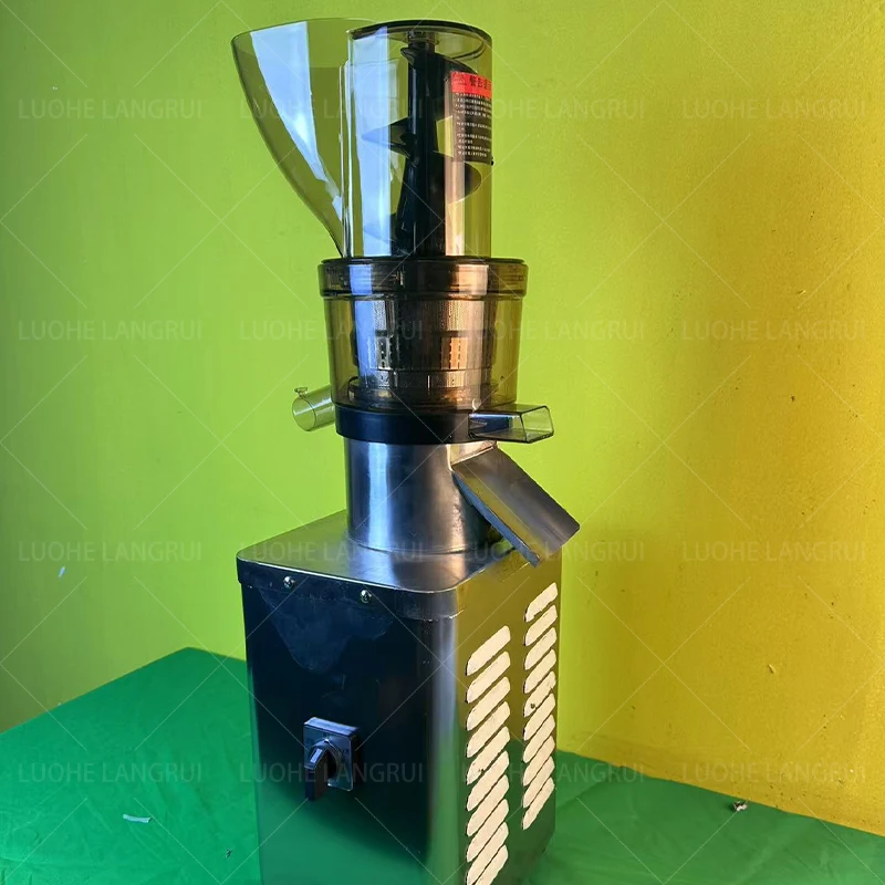 Commercial multi-function double gear spiral slow juicer for apples, citrus fruits