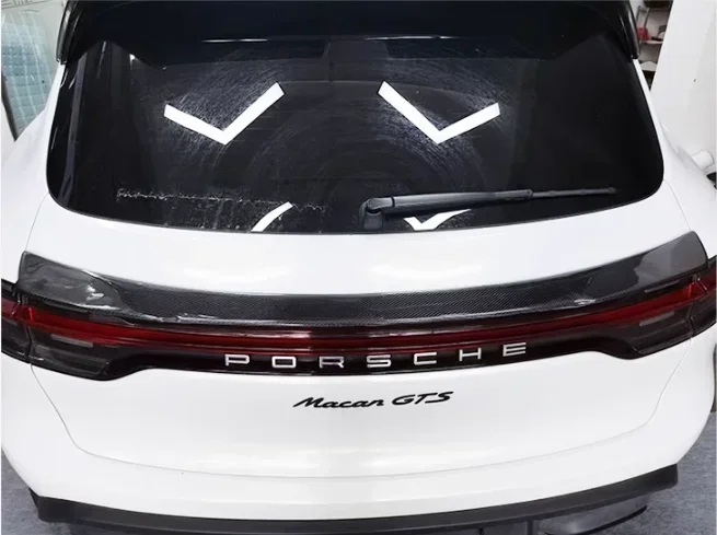 New！ For Porsche Macan S T GTS 2022 2023 FRP/Real Carbon Fiber Rear Trunk Wing Lip Spoiler