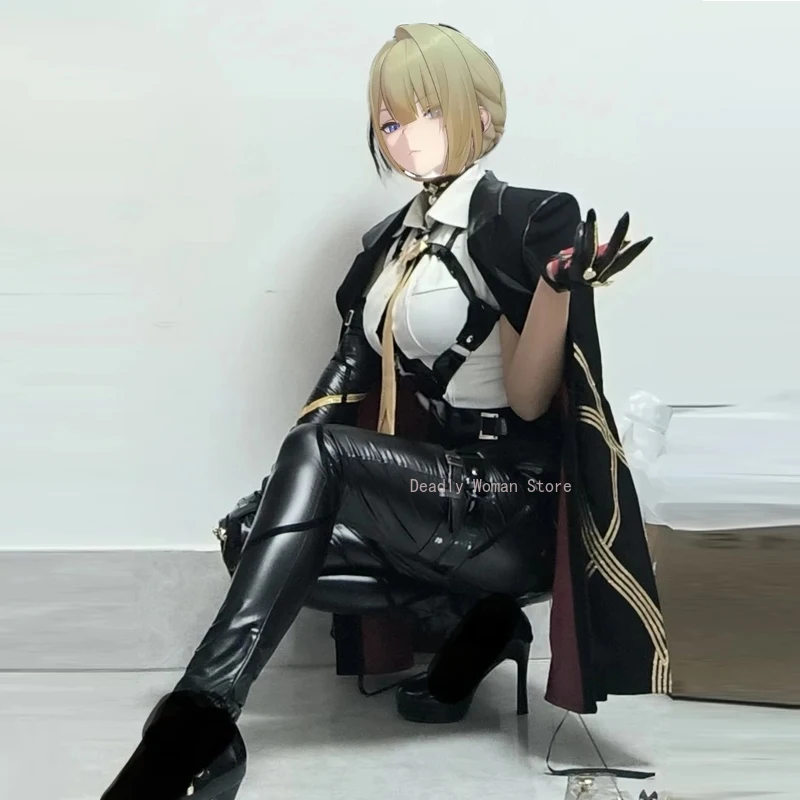 

IN STCOK Game Zenless Zone Zero Cosplay Evelyn Chevalier Cosplay Costume Wig Halloween Party Outfits for Women XS-2XL