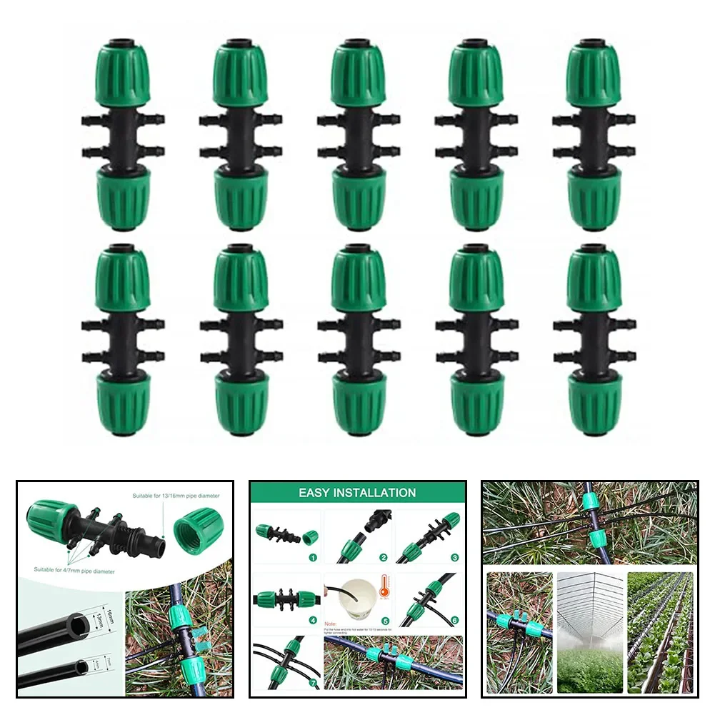 Easy to Use Straight Through Valve Throttle Valve Variable Diameter 6Way Threaded Interface Barbed Tee Connector