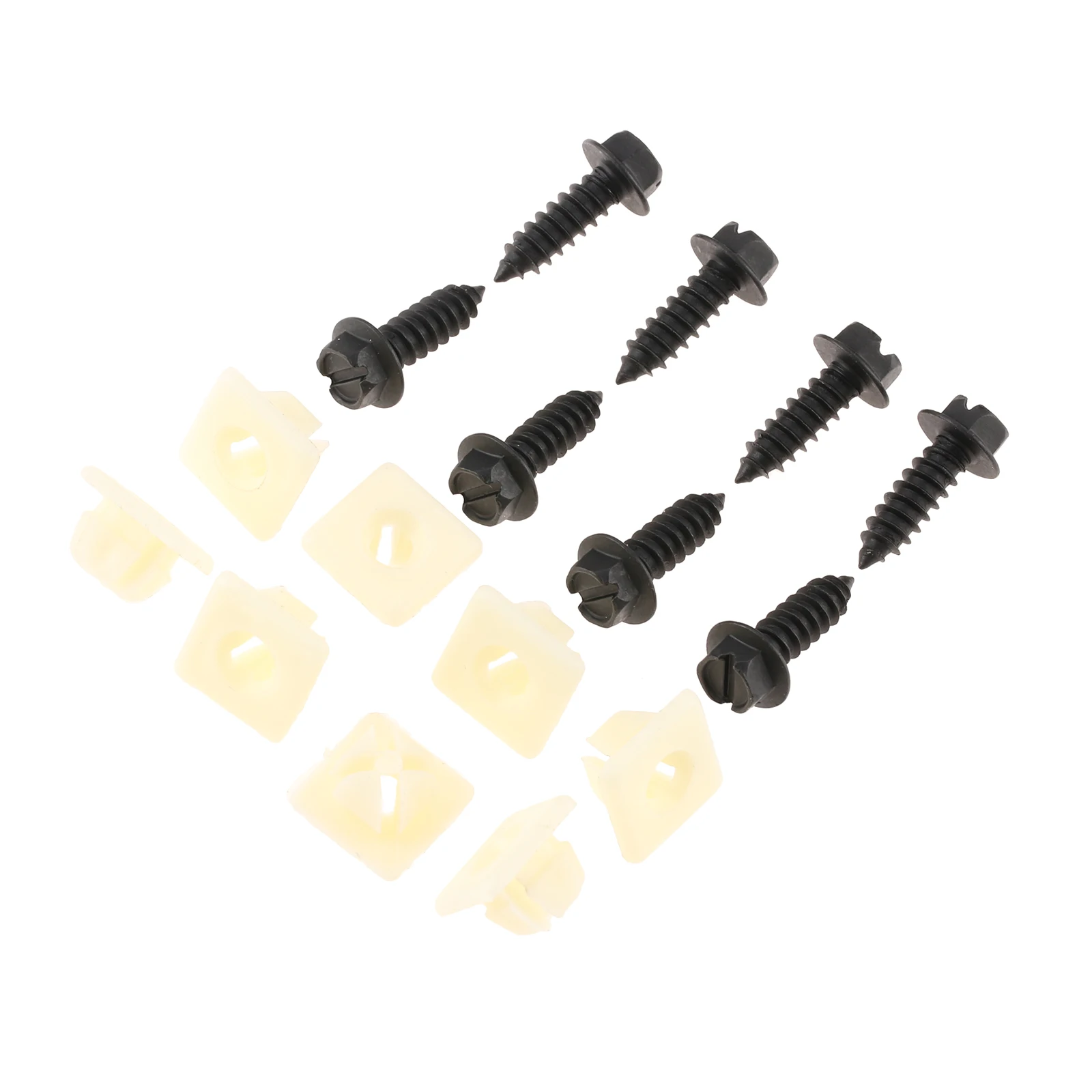 8 Sets Self Tapping Mounting License Plate Screws M6 (1/4