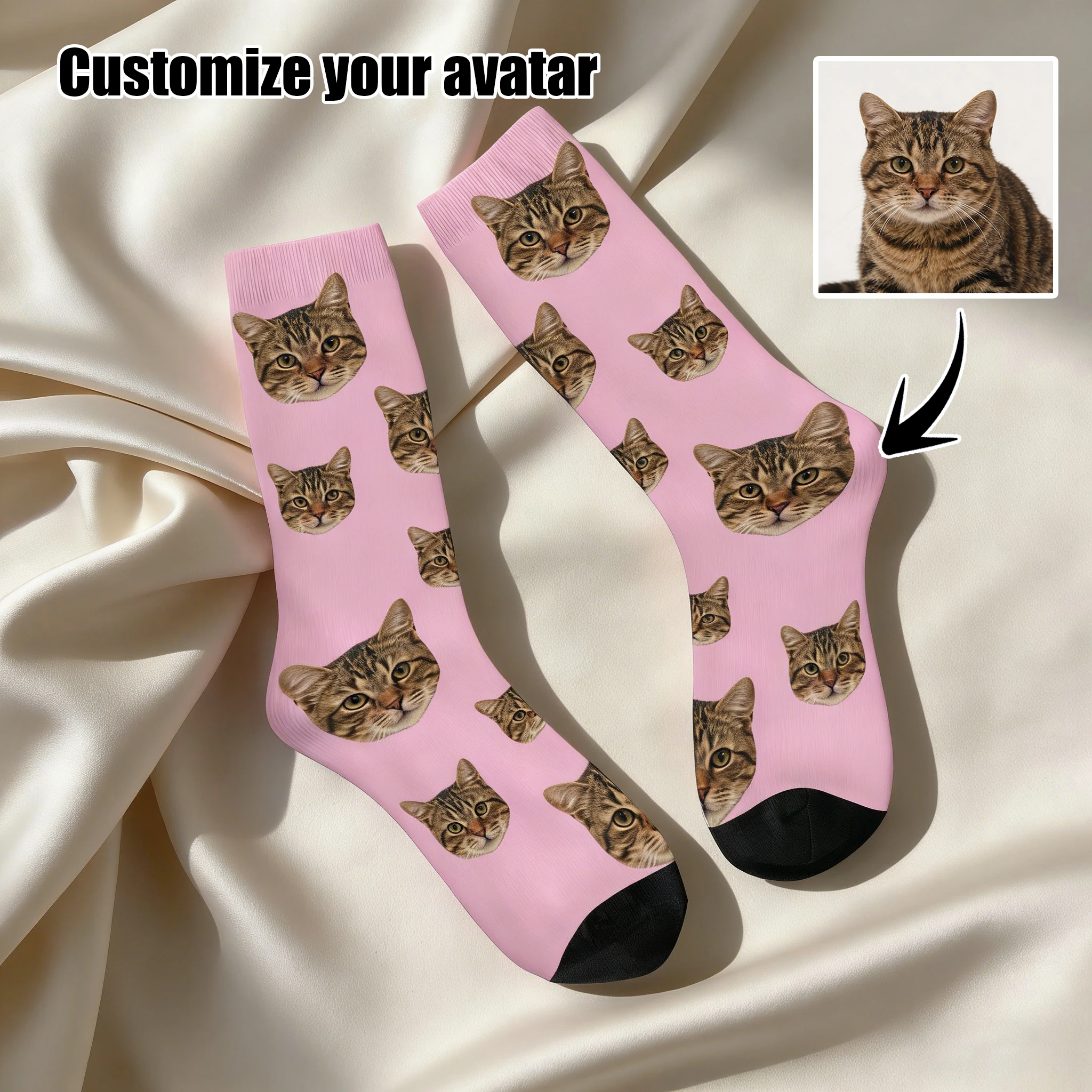 جوارب مخصصة على شكل وجه يمكنك صنعها بنفسك جوارب مخصصة للجنسين جوارب صور شخصية جوارب مخصصة كهدية #1