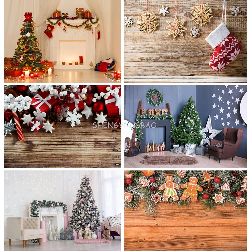 Christmas Theme Photography Background Snowman Christmas tree Children Portrait Backdrops For Photo Studio Props ZLSY-65