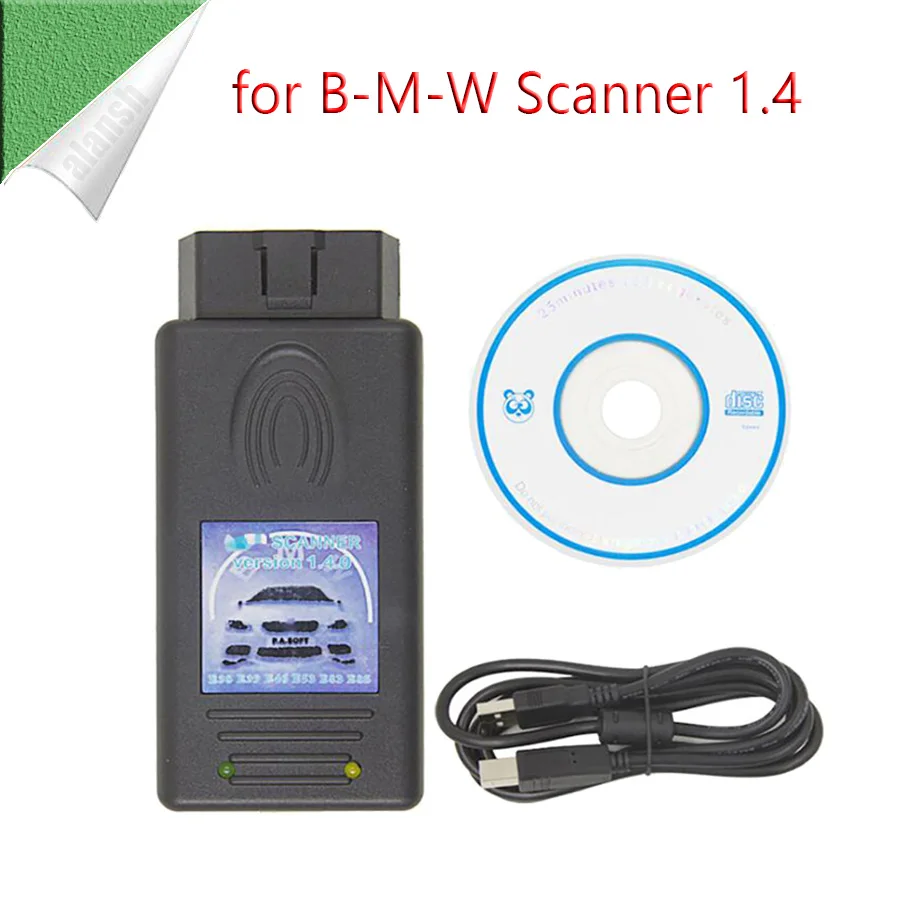 For BMW Scanner 1.4.0 Pasoft Diagnostic Code Reader  Programmer Cable with 20pin Adapter