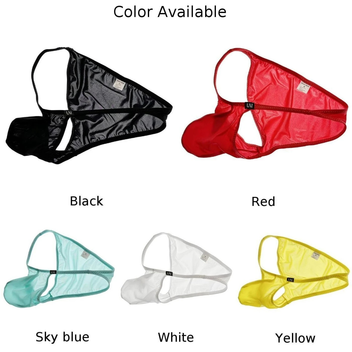 1 قطعة الرجال رقيقة جدا تنفس سيور G-سلاسل انظر من خلال منخفضة الخصر الملابس الداخلية سراويل U-محدب الحقيبة الملابس الداخلية رجل ملخصات