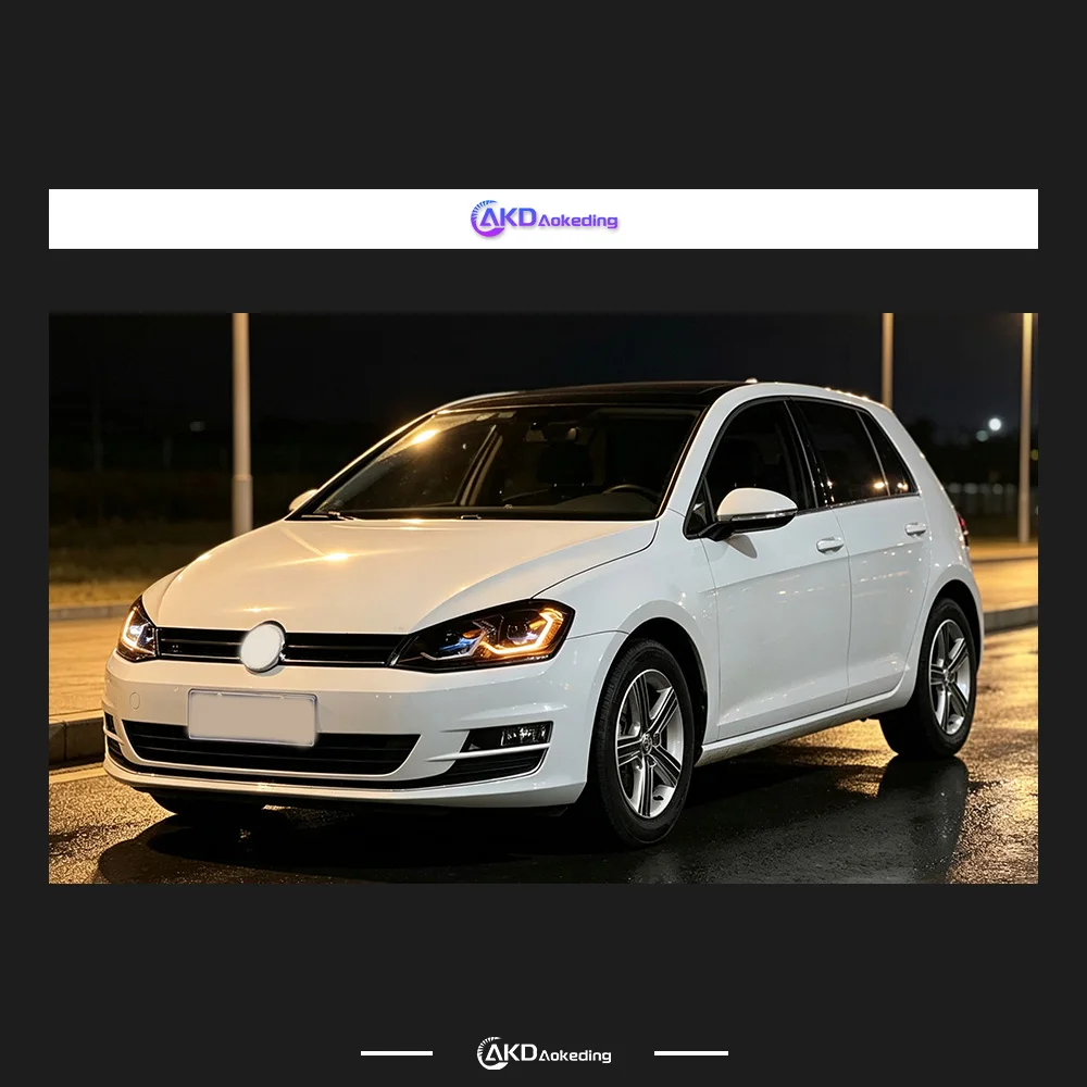 Car Lights For Golf 7 Headlight 2013-2019 Golf7 LED Head Lamp Golf 7.5 Headlights Mk7 Drl Projector Lens Automotive Accessories