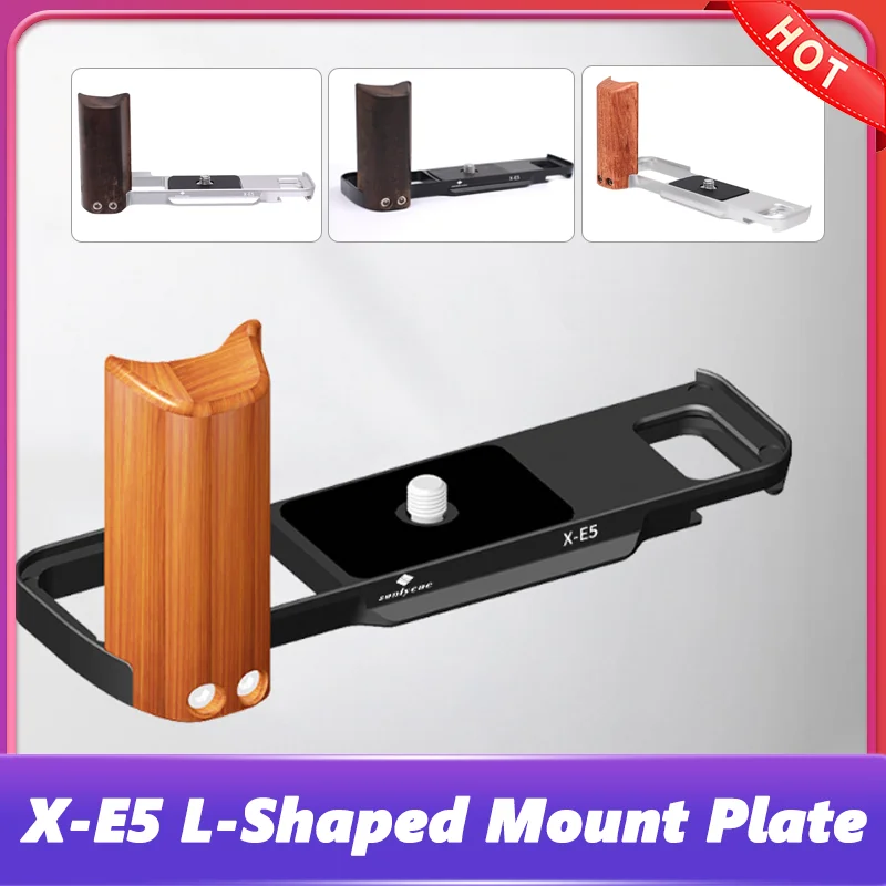 

GRT X-E5 L-образная монтажная пластина с деревянной ручкой для камеры FUJIFILM X-E5, рукоятка L, быстросъемная пластина, оборудование для начинающих