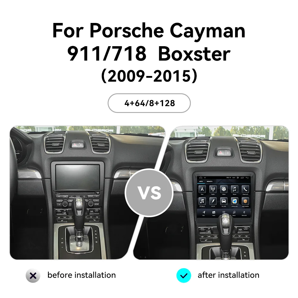 For Porsche Cayman Boxster 718 911 Android 13 Car Radio Wireless CarPlay Auto GPS Player Navigation autoradio Bluetooth Wifi  ﻿