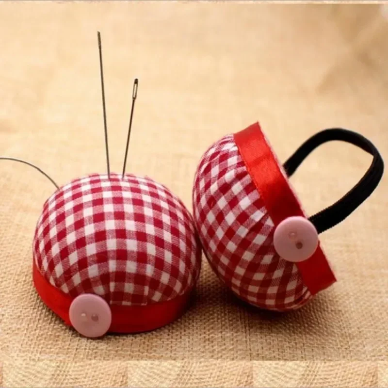 1pcs Shaped Needle Pin Cushion with Elastic Wrist Belt DIY Handcraft Tool for Stitch Sewing Needlework Sewing Accessories