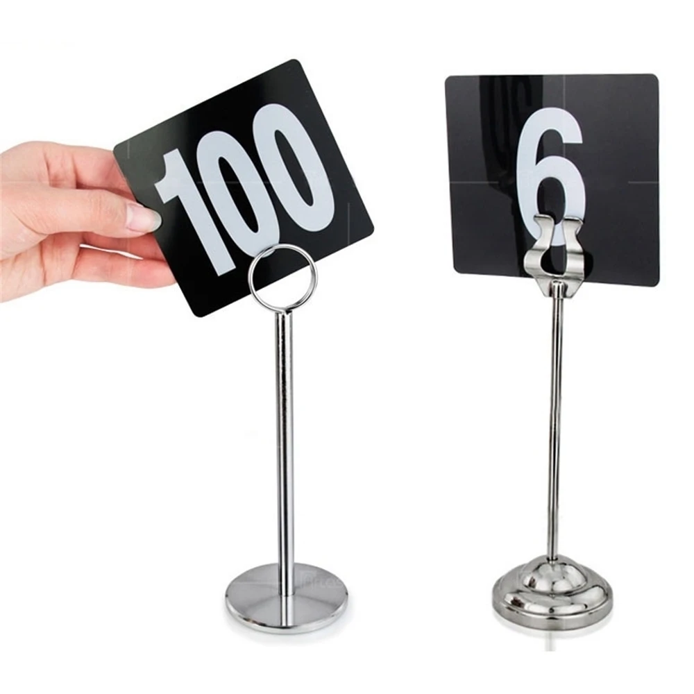 Double Side Plastic Table Table Sign Numbers Card White On Black Number Wedding Party Accessories Seat Cards Restaurant Supplies