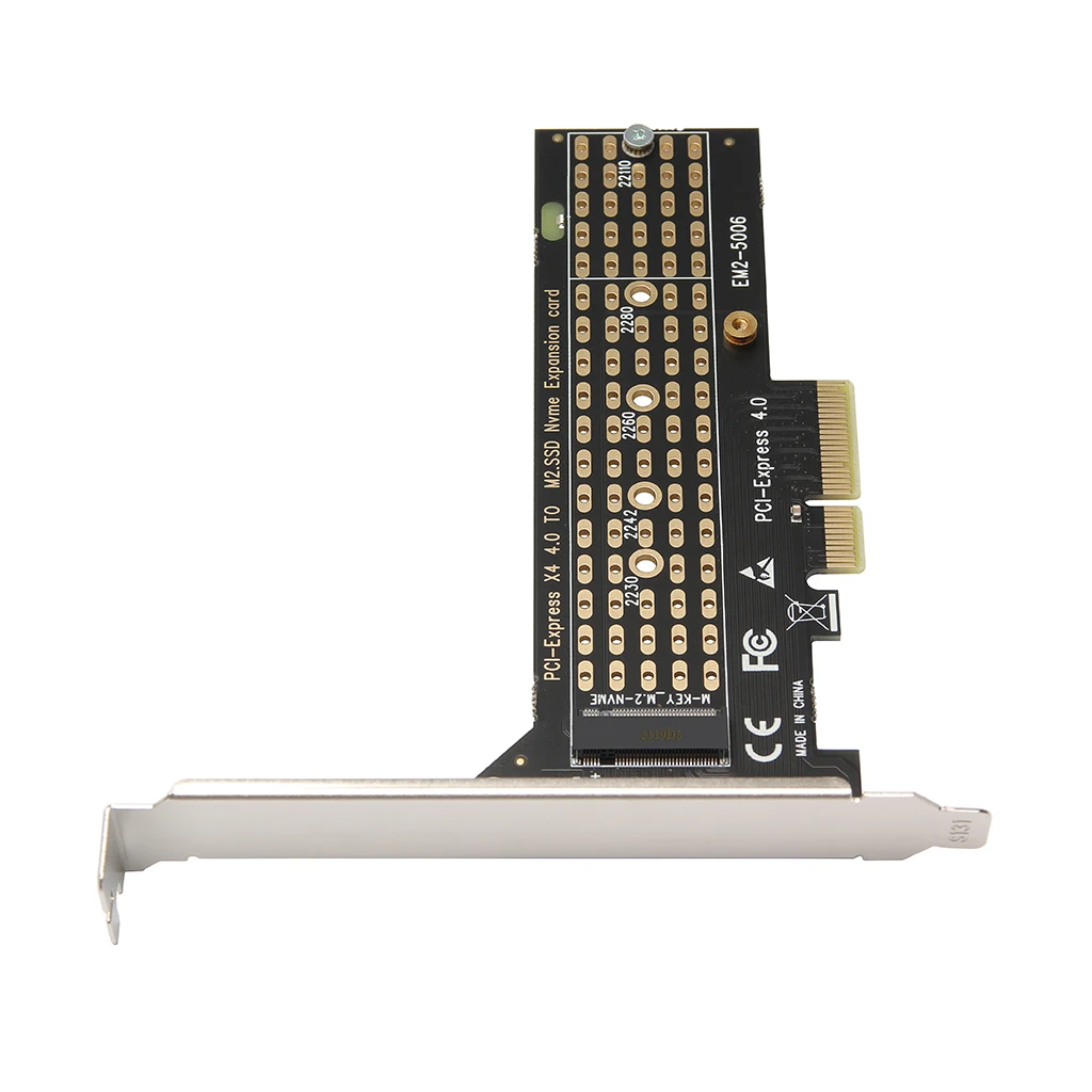 NVMe PCIe M.2 NGFF SSD to PCIe X4 4.0 adapter card with bracket support 2230/2242/2260/2280/22110
