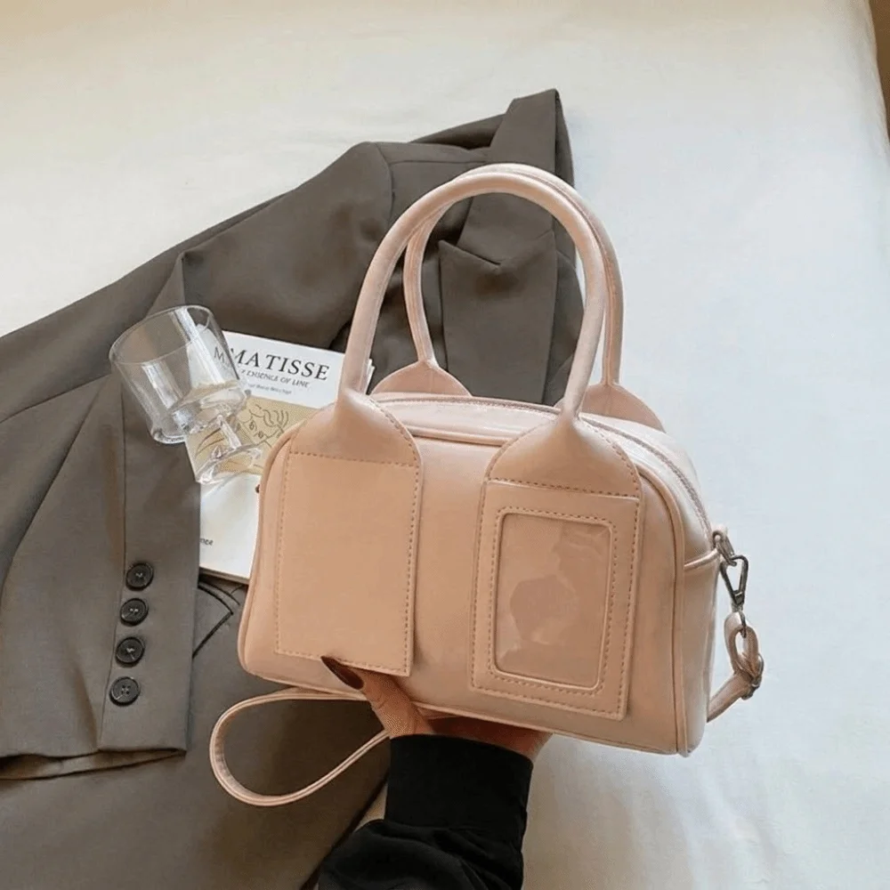 Retro Photo Card Holder Ita Bag Solid Color Stiff Silhouette Display Crossbody Bag Small Size Niche Design