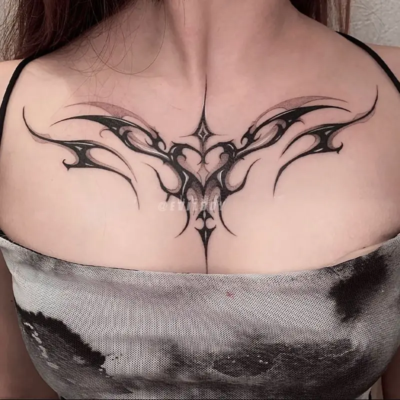 

Herbal Succubus Tattoo Sticker Lasting Fake Tattoo for Woman Sexy Waist Temporary Tattoos Hotwife Waterproof Chest Tattoos