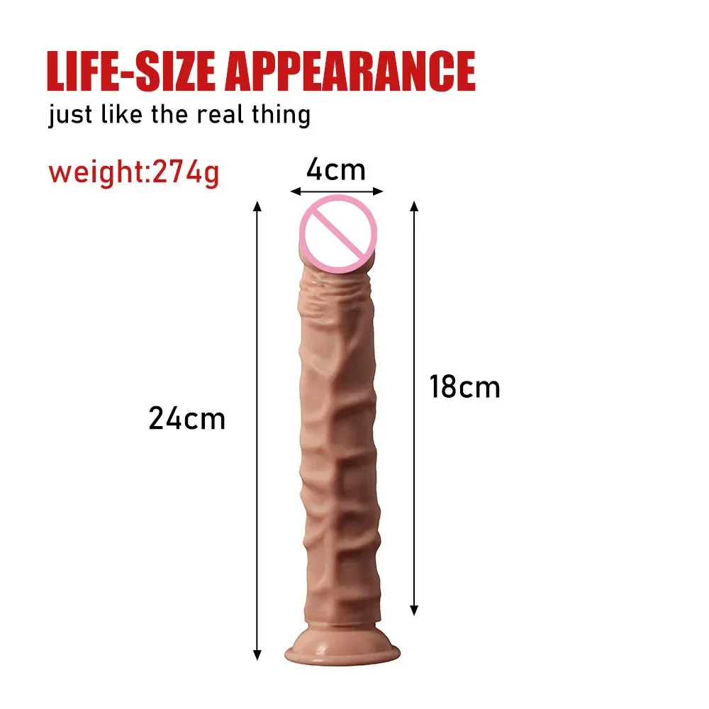 Realistic dildo Big penis with suction cup Soft skin feels G spot dildo sex toys for women Suitable for female masturbation|Dild