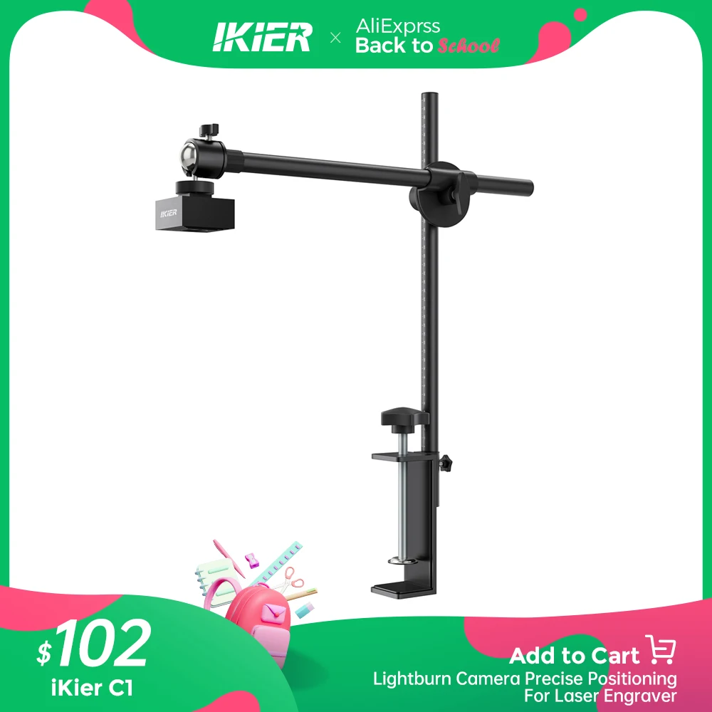 ikier C1 HD Precise Positioning Lightburn Camera  For Laser Engraving Machine  Industrial Camera Compatible for Most Machines