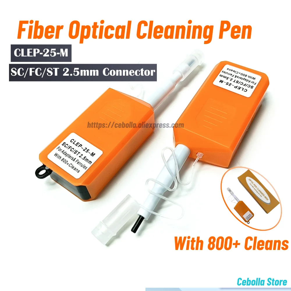 Fiber Optic Connector Cleaner Pen SC/FC/ST 2.5Mm Optical Cleaning LC/MU 1.25Mm One-Click Tools