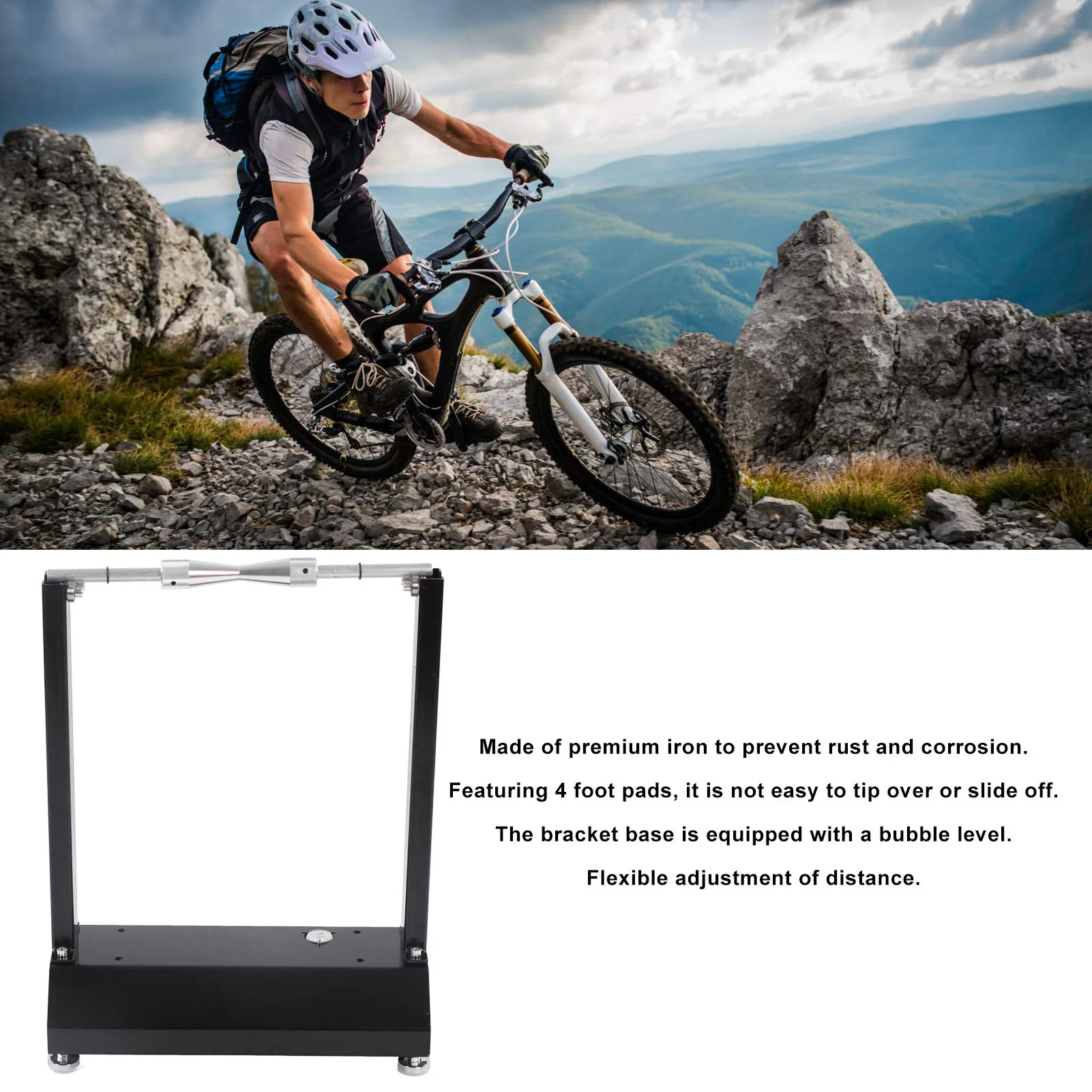 

Wheel Balancer Motorcycle Rim Tire Balancing Spin Bike Wheel Static Truing Stand for Maintenance