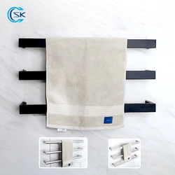 Household Smart Thermostatic Towel Radiator.Hotel Electric Towel Rail.Hidden Cable Towel Dryer.Stainless Steel Bath Towel Warmer