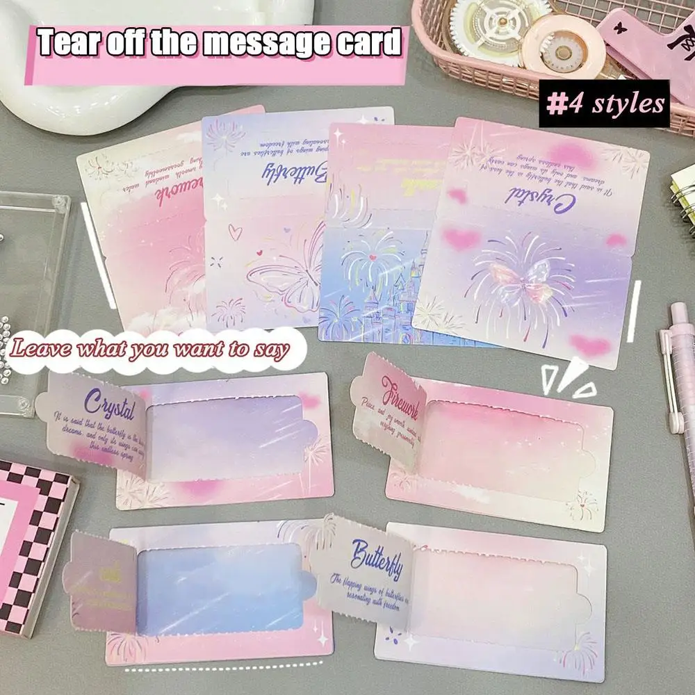 10 قطعة فراشة الطباعة المسيل للدموع سحب بطاقة رسالة بطاقات مكتوبة بخط اليد السنة الجديدة بطاقة المعايدة DIY بها بنفسك بطاقة الصفر المسيل للدموع قبالة بطاقات الرسائل #1