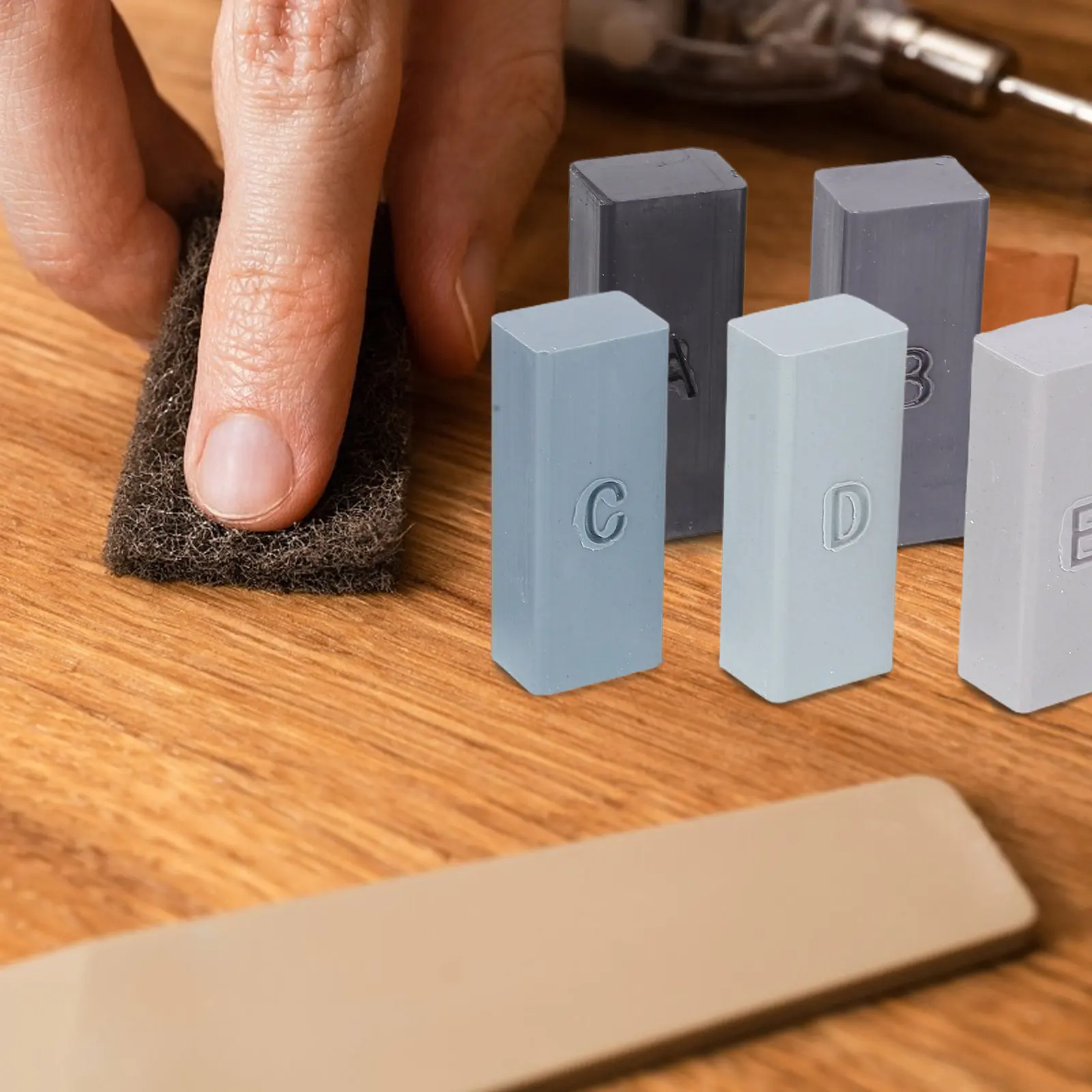 11Pcs Floor Repair Wax Blocks Plastic Set Waterproof Scratch Remover for Wood Vinyl Laminate Hardwood Wpc Floors Home Furniture