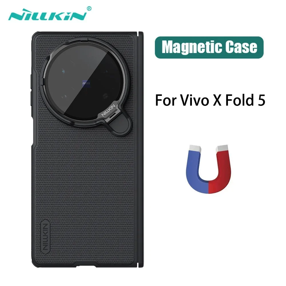 

Чехол Magsafe для Vivo X Fold 5, матовый щит Nillkin, складная опора, защита камеры, магнитный чехол