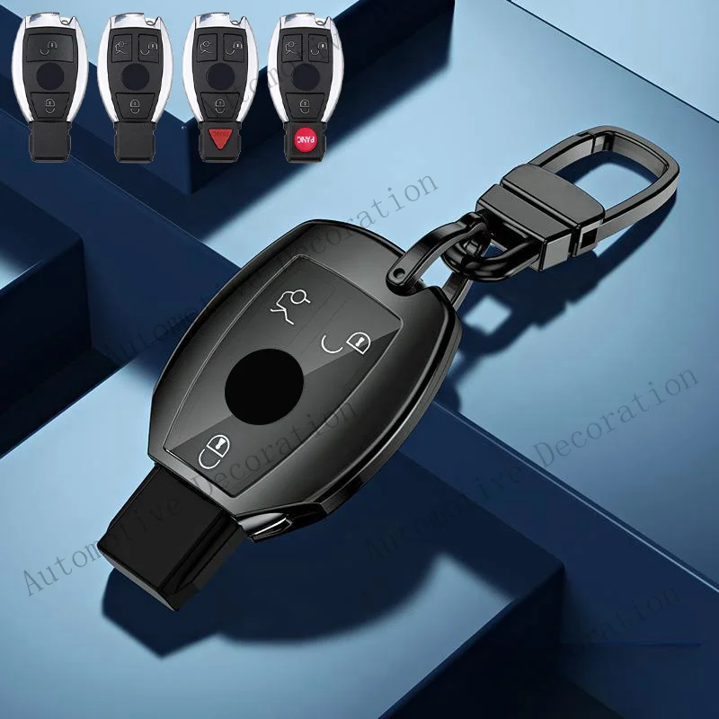 Z+ Aluminum Alloy TPU Car Key Fob Case Cover For Benz A B C E S CLS SLK CLK GLA AMG