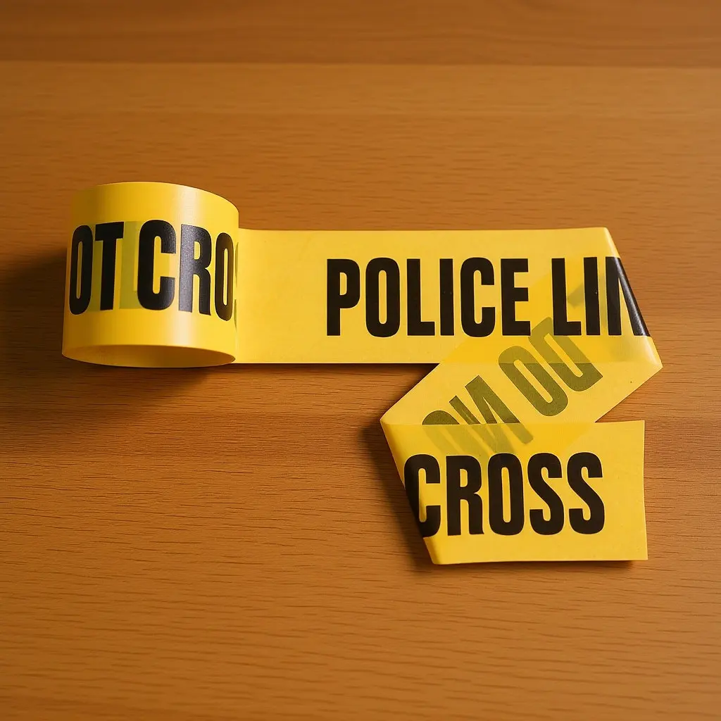 PVC Police Line Security Tape for Construction Safety Barricade Yellow Warning Caution Tape Roll Party Favors
