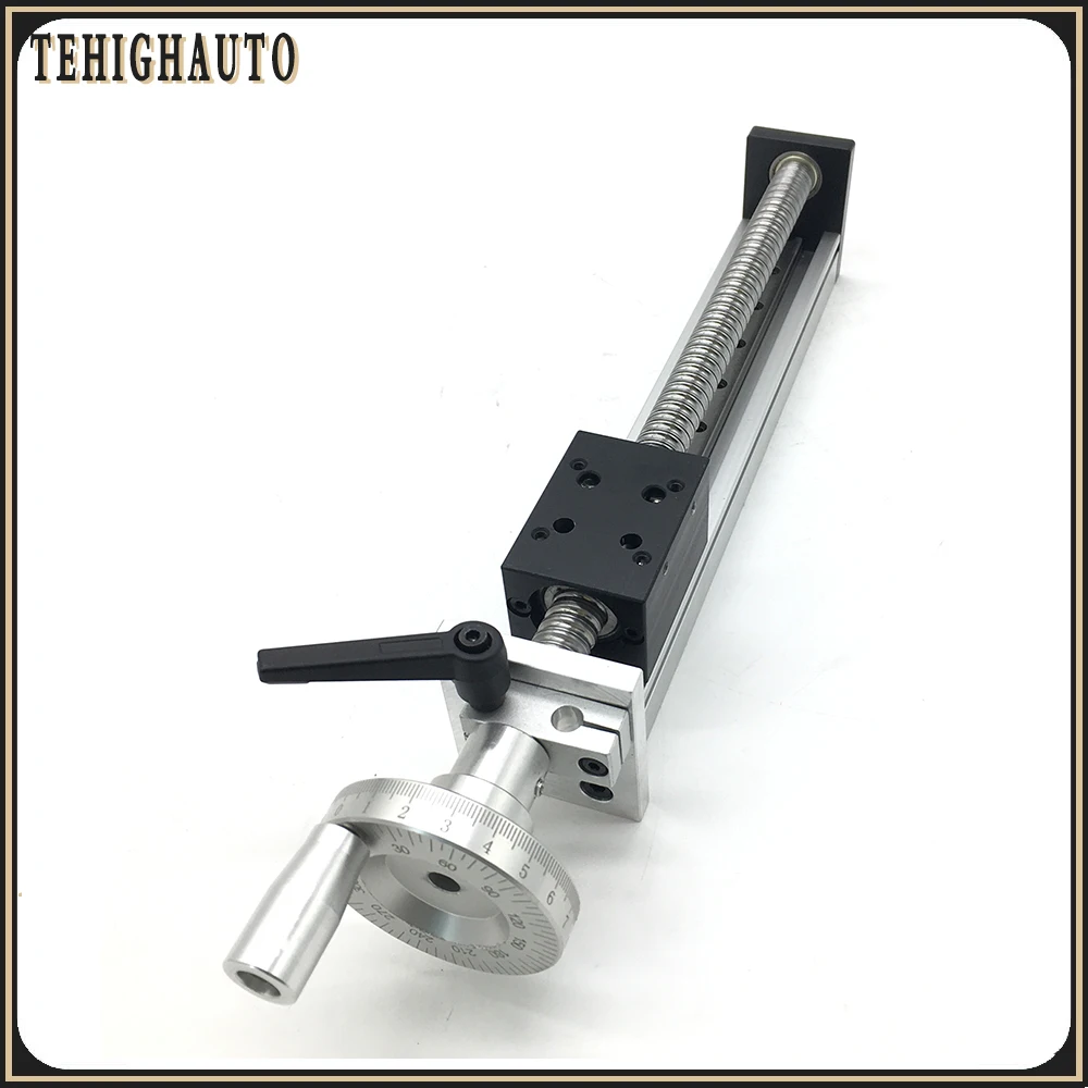 Imagem -02 - Cnc Manual de Mesa Deslizante Ballscrew Sfu1204 1605 1610 100 1000 mm Curso Manual Bancada Guia Linear Haste Eixo Óptico Estágio