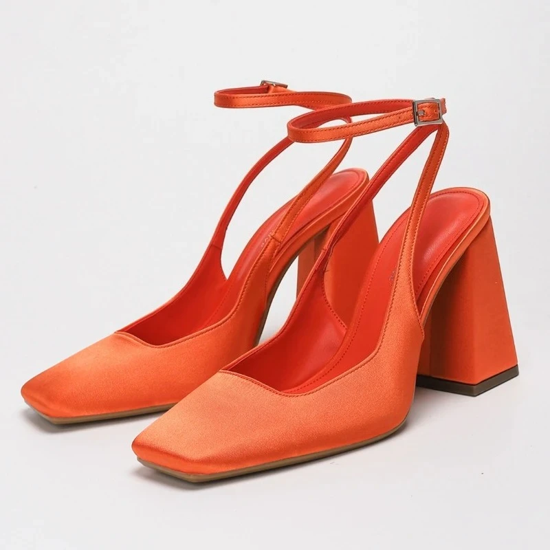 

Summer New Women's Shoes Exquisite Square Head High Heeled Sandals for Woman Fashion Casual Shoes Designer Shoes Sandalias Mujer