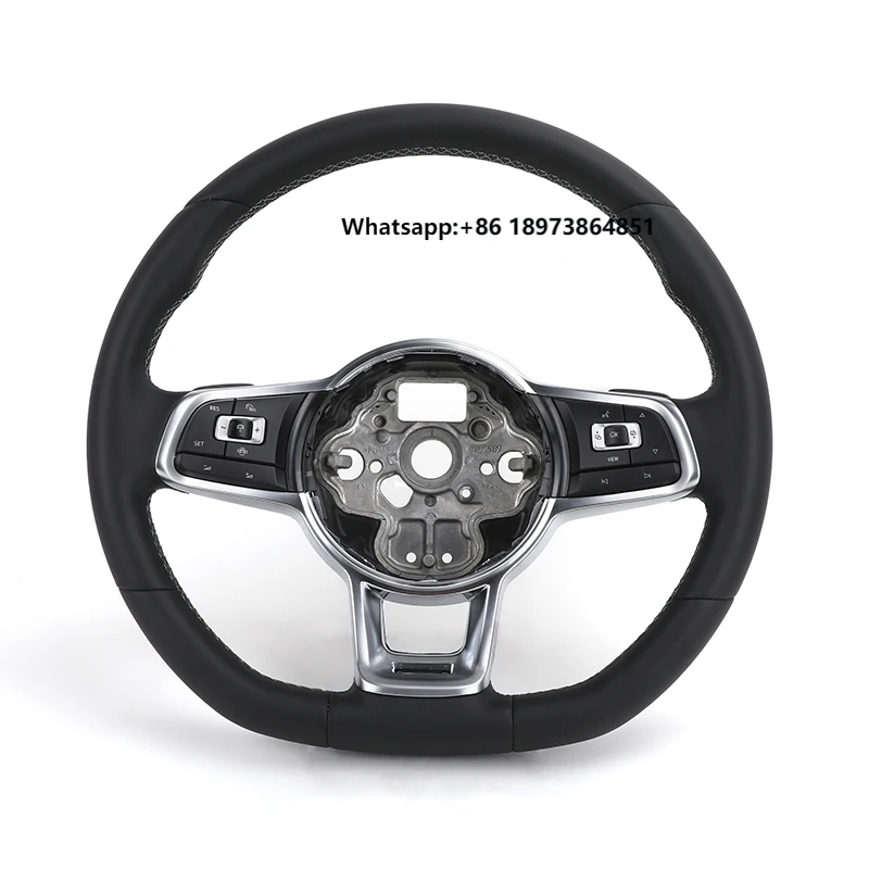 

Custom Lenkrad Volant Basic Style Full Leather Steering Wheel for VW Passat Golf 7 MK7 Mk7.5 Polo Tiguan Jetta GTI
