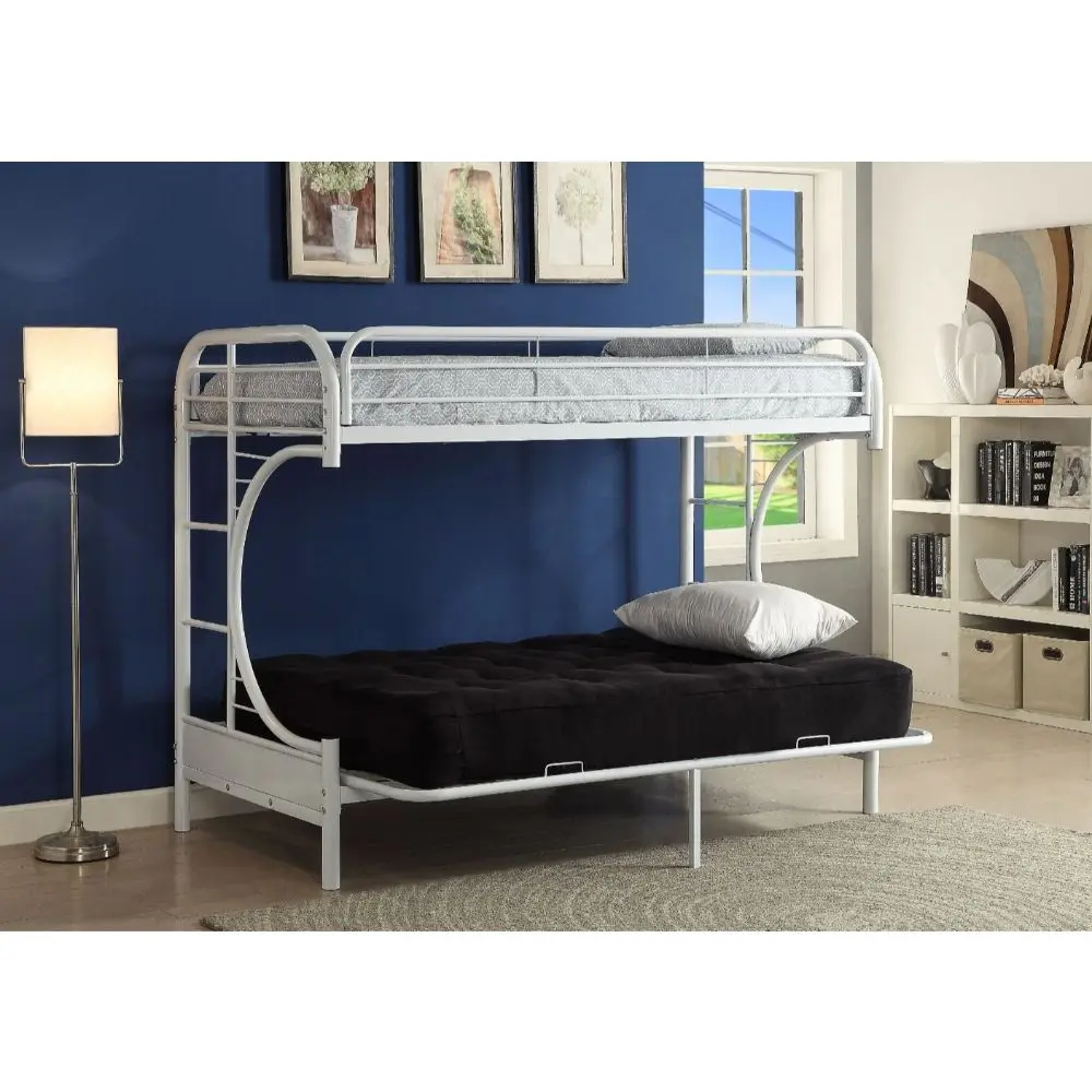 Eclipse Bunk Bed (Twin XL/Queen/Futon) in White crib