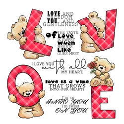 Mangocraft Cute Love Doll Bear Cutting Dies Clear Stamp Valentine's DIY Scrapbooking Metal Dies Silicone Stamp For Cards Albums