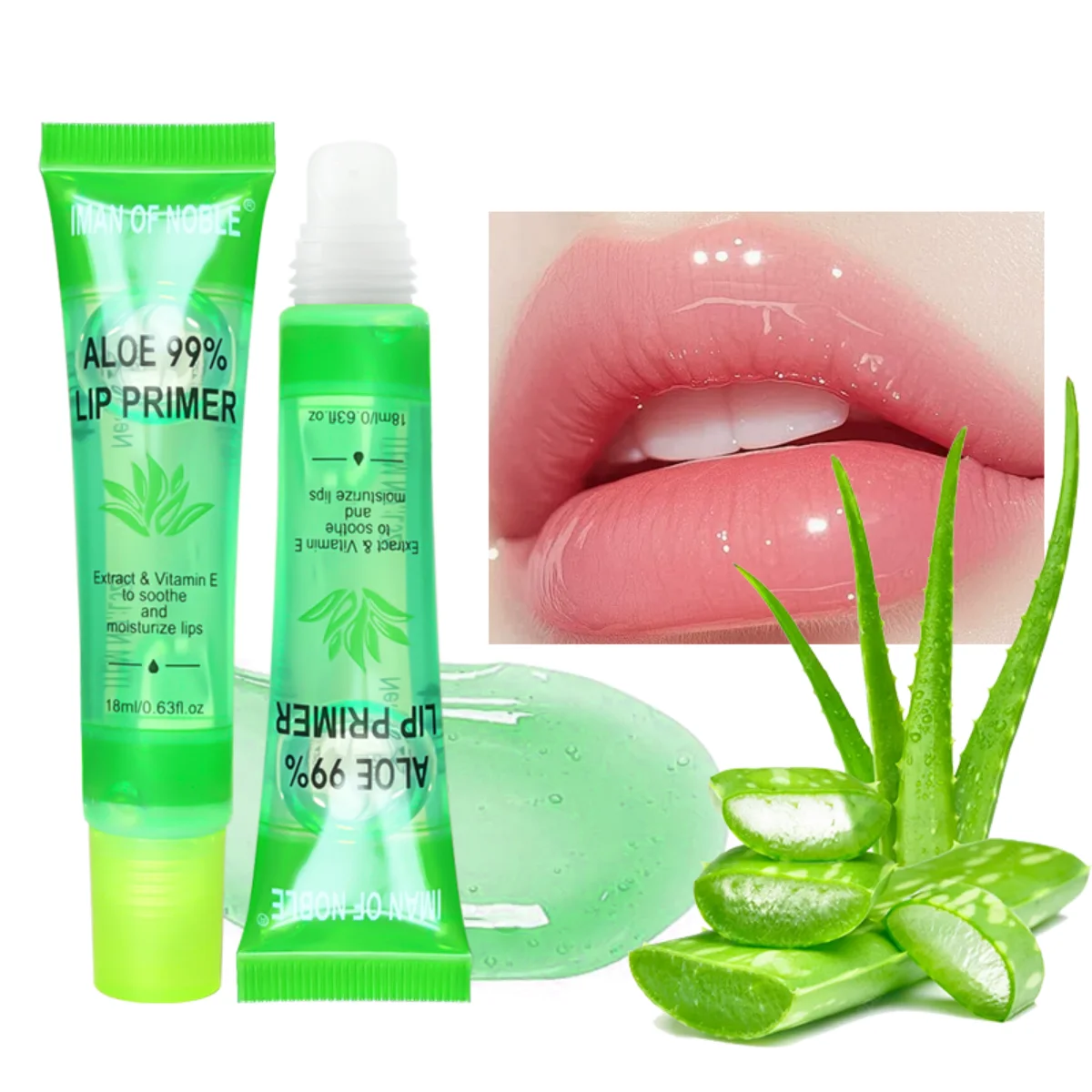 99 % klarer Aloe Vera-Lippenbalsam bietet langanhaltendes, feuchtigkeitsspendendes und nährendes Lippenöl, einfach aufzutragen
