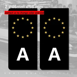 A B BG HR CY CI DK EST FIN EU Country Identifier for Vehicle Registration Code Car Number Plate Sticker Vinyl Weatherproof Nfs