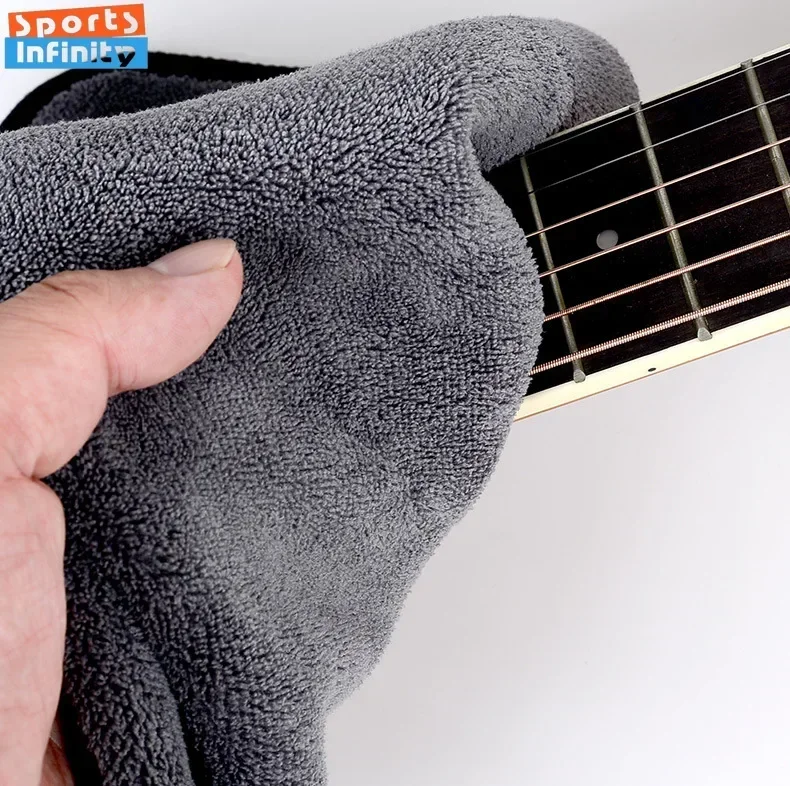 Instrument Cleaning Cloth Folk Electric Guitar Piano Cleaning Cloth Soft String Wiping Stain Removal Cloth Guitar Accessories