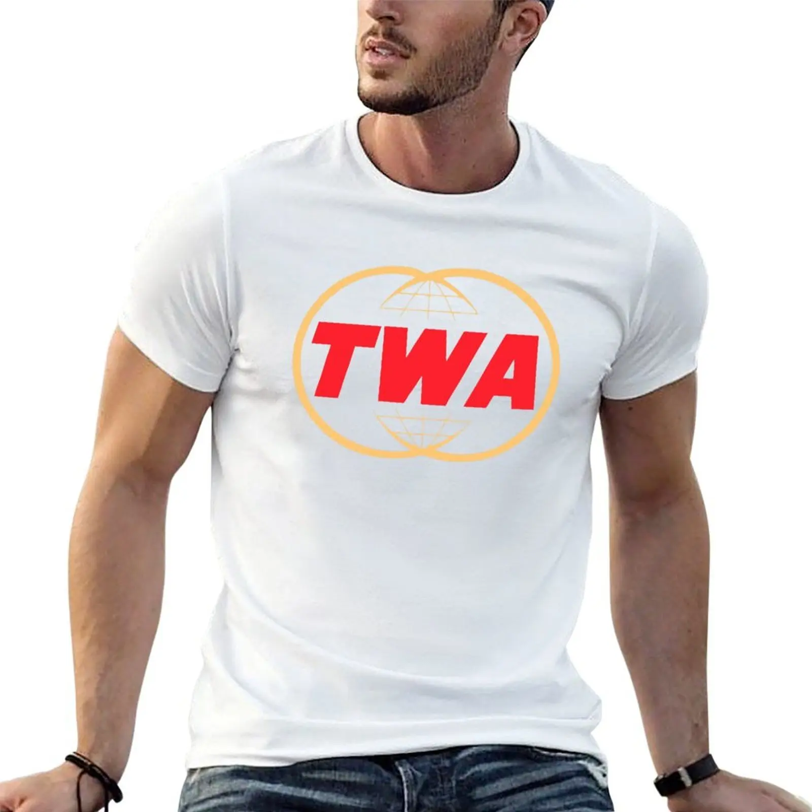 

TWA - Transworld Airways Logo T-Shirt mens graphic t shirts man t shirt cotton T-Shirt
