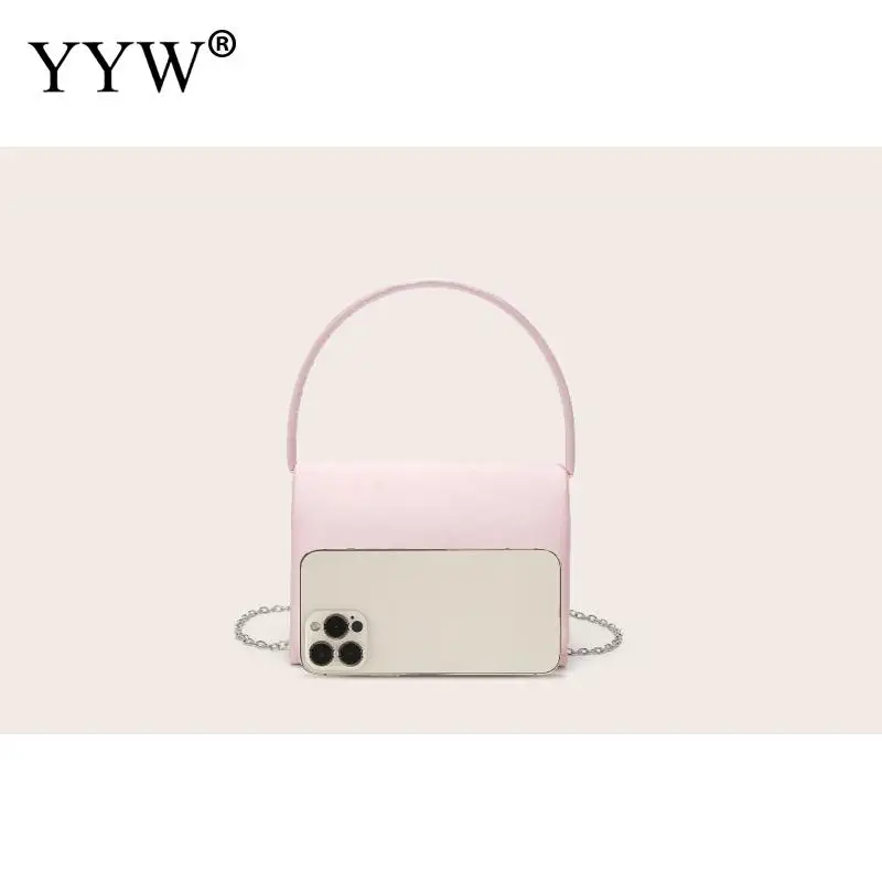 2023 New Pink Mini Handbags for Women Banquet Evening Clutch Bags With Chain Casual Small Party Elegan Mode Bags PU Leather Bgas