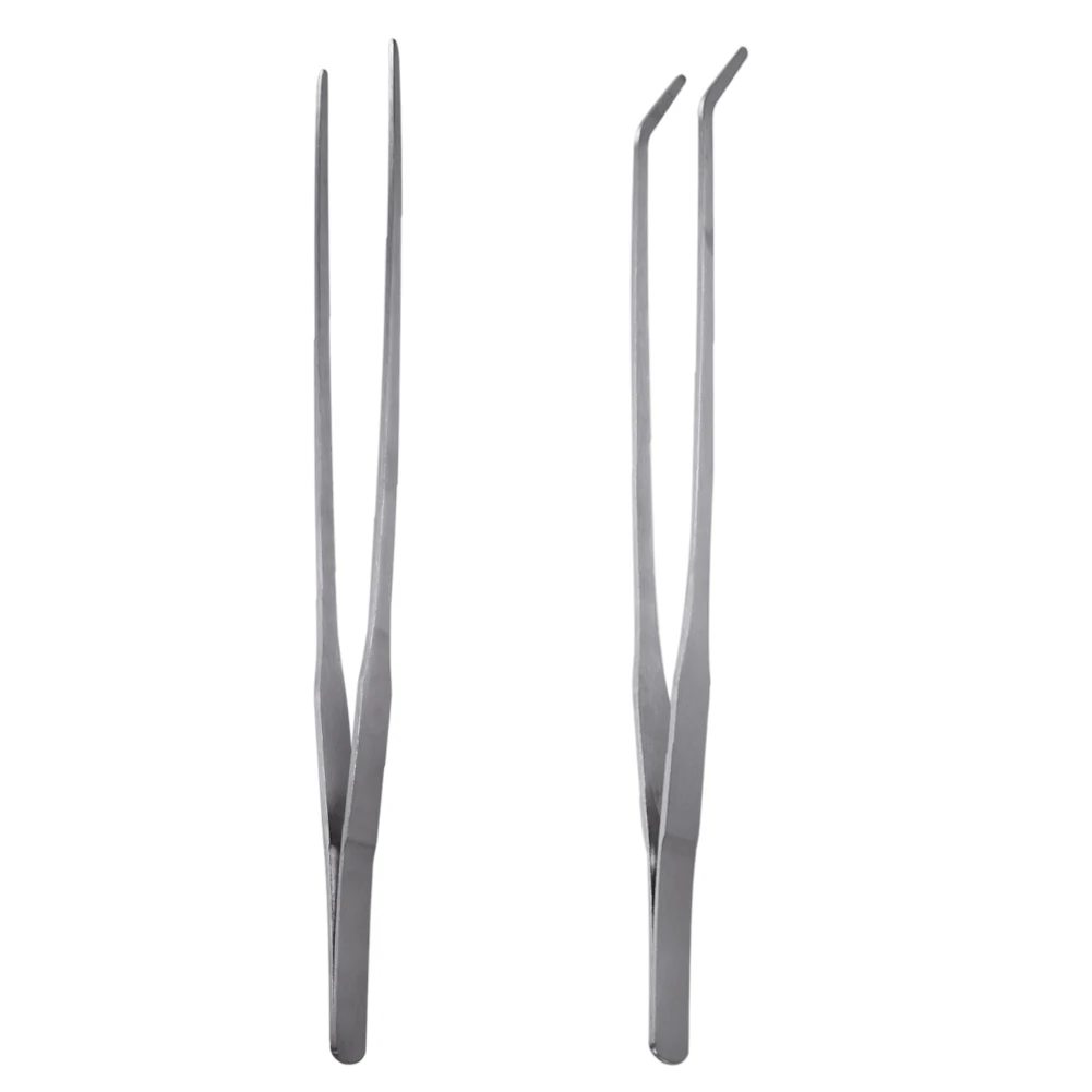 Pinzas para acuario de 10,5 pulgadas, herramienta para paisaje acuático de plantas de acero inoxidable, pinzas largas ergonómicas para acuario terrario