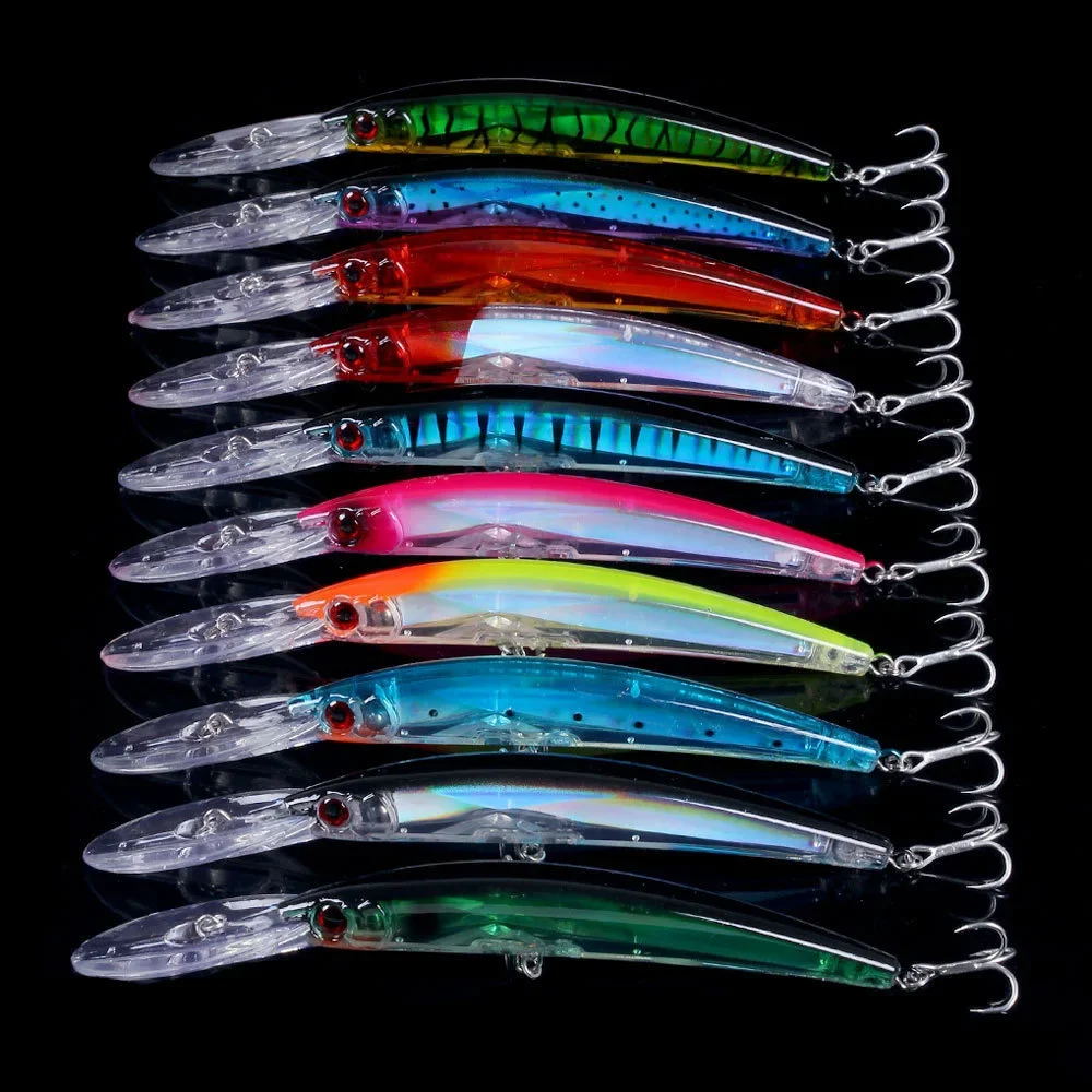 KNCONAN 170MM 23.5G Minnow Fishing Lure Laser Artificial Bait 3D Eyes Fishing Wobblers Pike Carp Bait Crankbaits Fishing Tackle