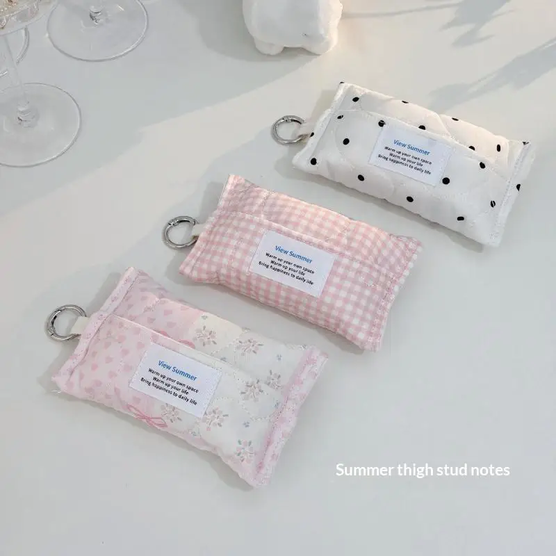Koreanische, niedliche, handgefertigte Mini-Tasche mit Polka-Dot-Muster und Spitze, hochwertiges Aussehen, tragbar, ideal für die Aufbewahrung und zum Aufhängen. – Detail 13