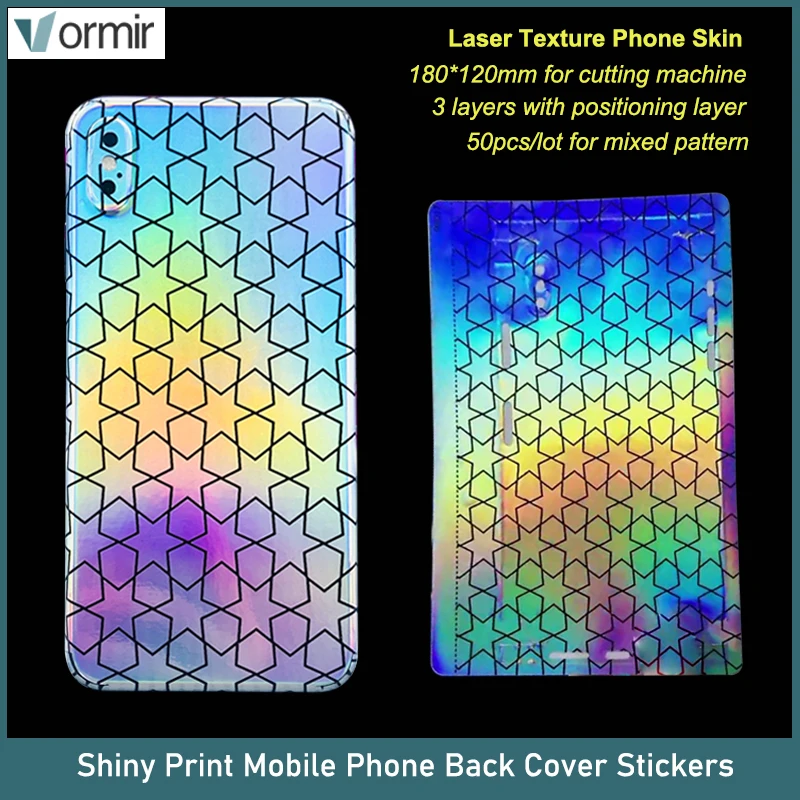 Vormir 50pcs Mixed Mobilephone Skins for Hydrogel Machine Plotter Cutter Back Glass Protective Film Stickers for iPhone 14 13 12