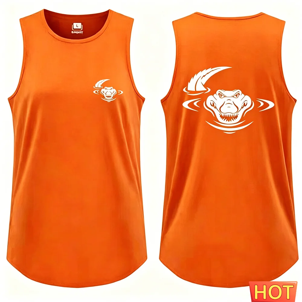 Summer crocodile pattern Men's sleeveless T-shirt Harajuku men's t-shirts and tank tops breathable Casual mens vest Men clothing