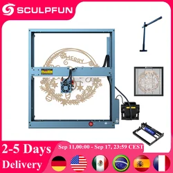 SCULPFUN SF-A9 40W Laser Engraving Machine Set CNC Laser Cutter Engraver Precise Positioning Flame Temperature Alarm Function