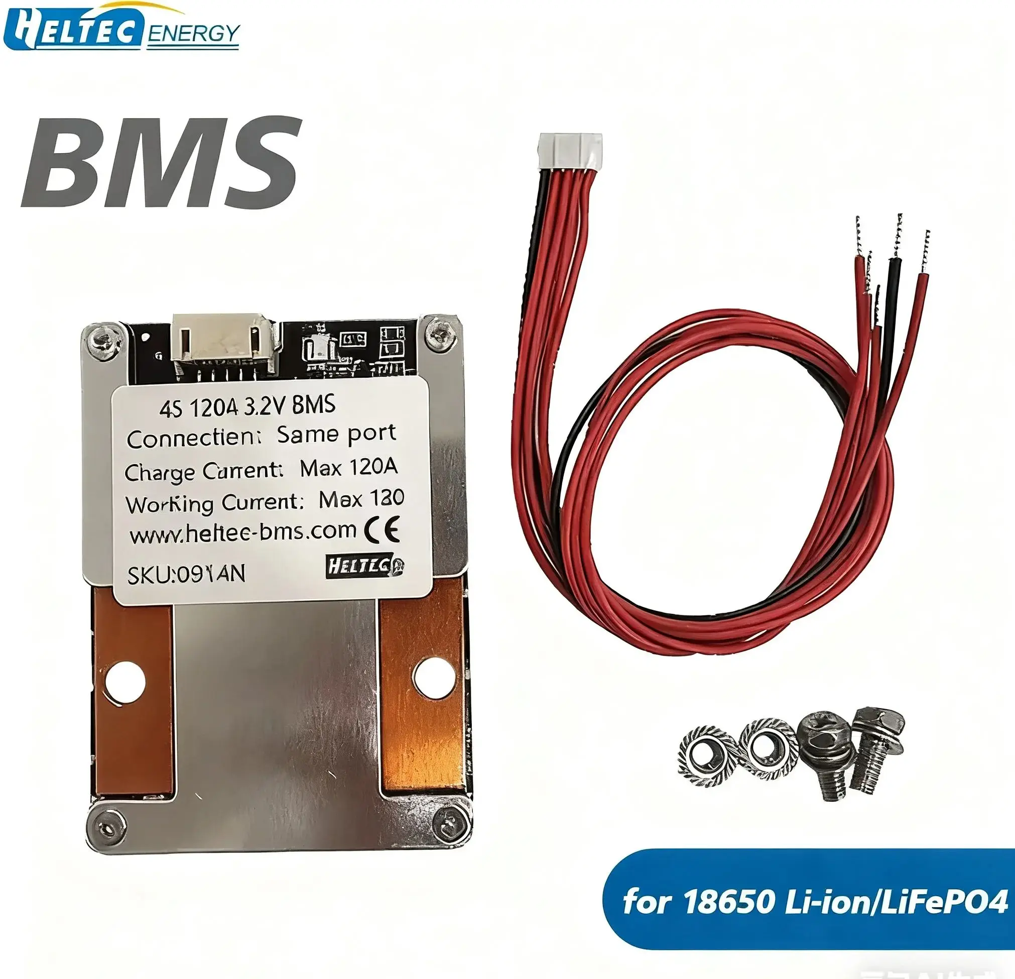 Heltec 4S 120A 3.2V Balance Battery Protection Board for 18650 Li-ion/LiFePO4 UPS Inverter, 1000W Storage System & Car Start
